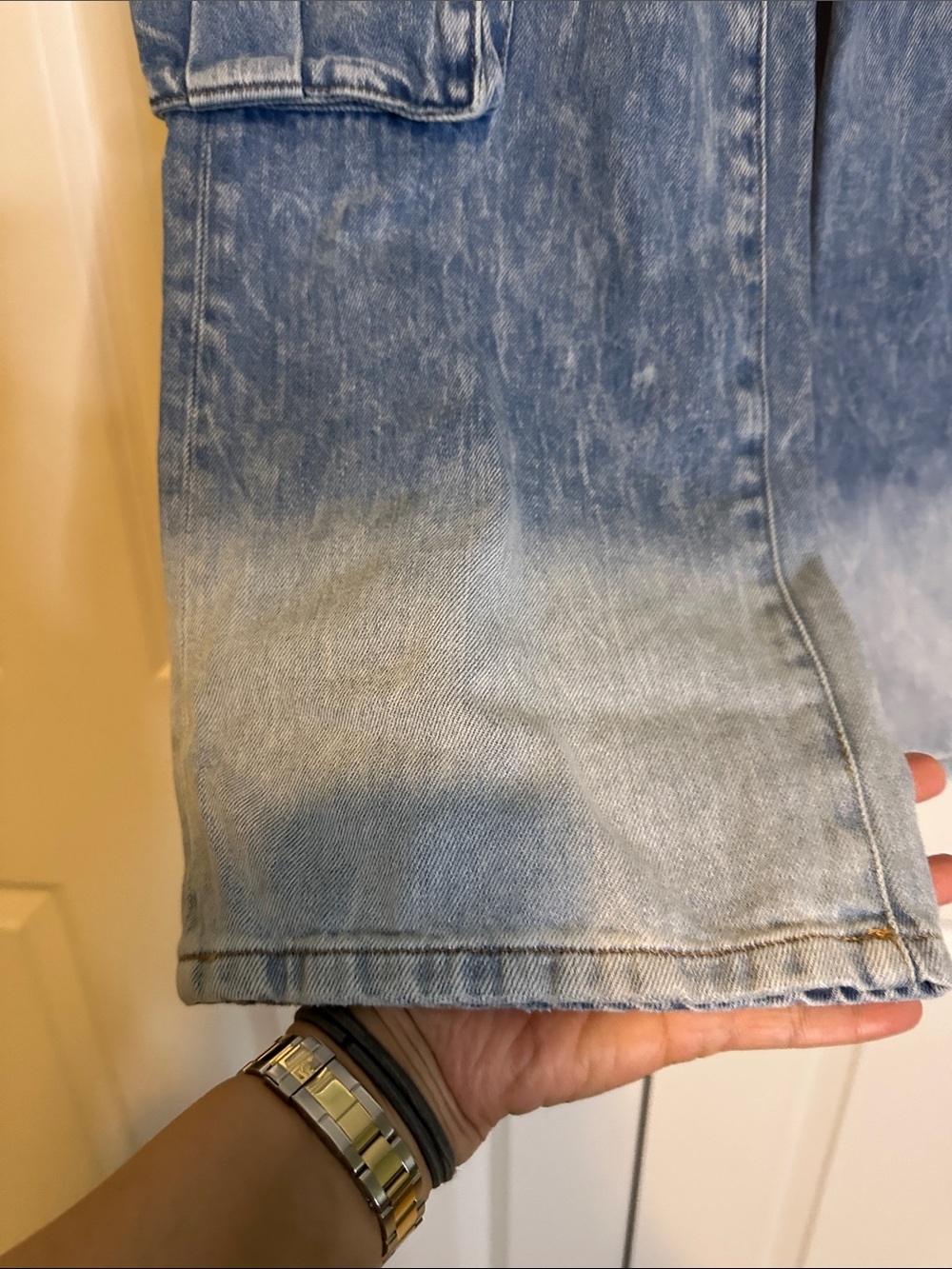 Alice + Olivia Cay Cargo Jeans Sz25 - Picture 5 of 9